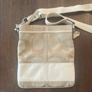 Vintage Coach Beige Crossbody Bag